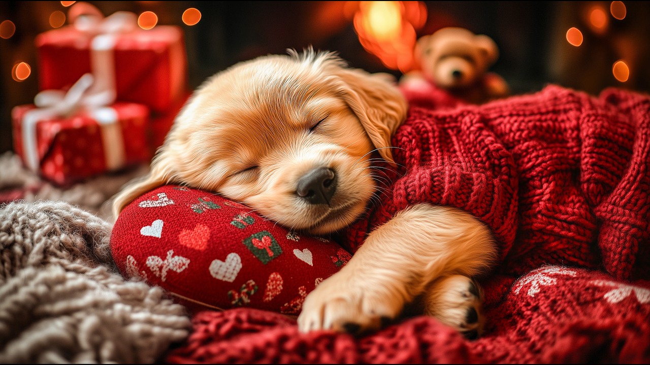 12 HOURS of Dog Calming Music for Dogs 🐶🎅 Anti Separation Anxiety Relief 🎄 Deep Sleep 💖 No Ads