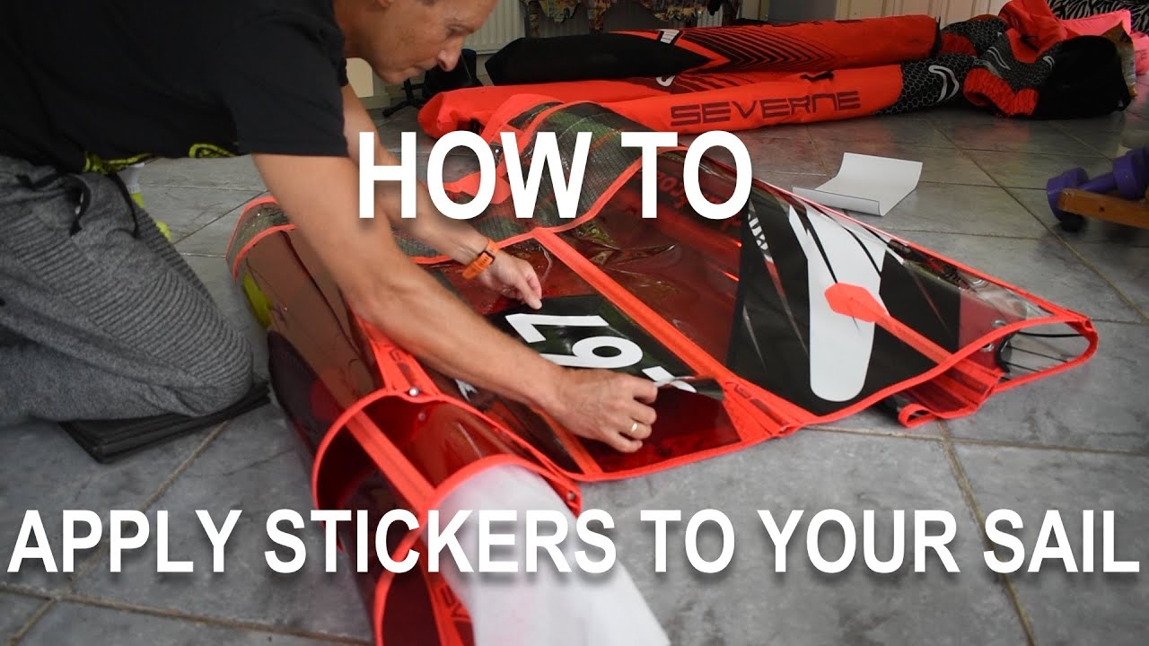 How to: Apply stickers to your (wind-)surf sail.