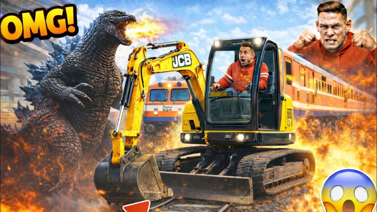 Franklin Ne JCB Wali Train💥 Purchase Krli🚂 Indian Theft Auto Simulator🤩Railway Station Game Video🤯😰🎮