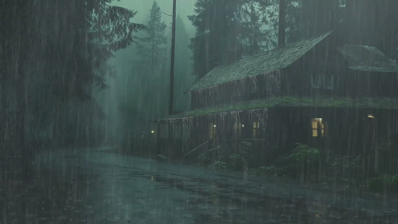 Heavy Rain in the Forest Sounds for Deep Sleep, Relaxation and Calm Natural Night Ambience Now