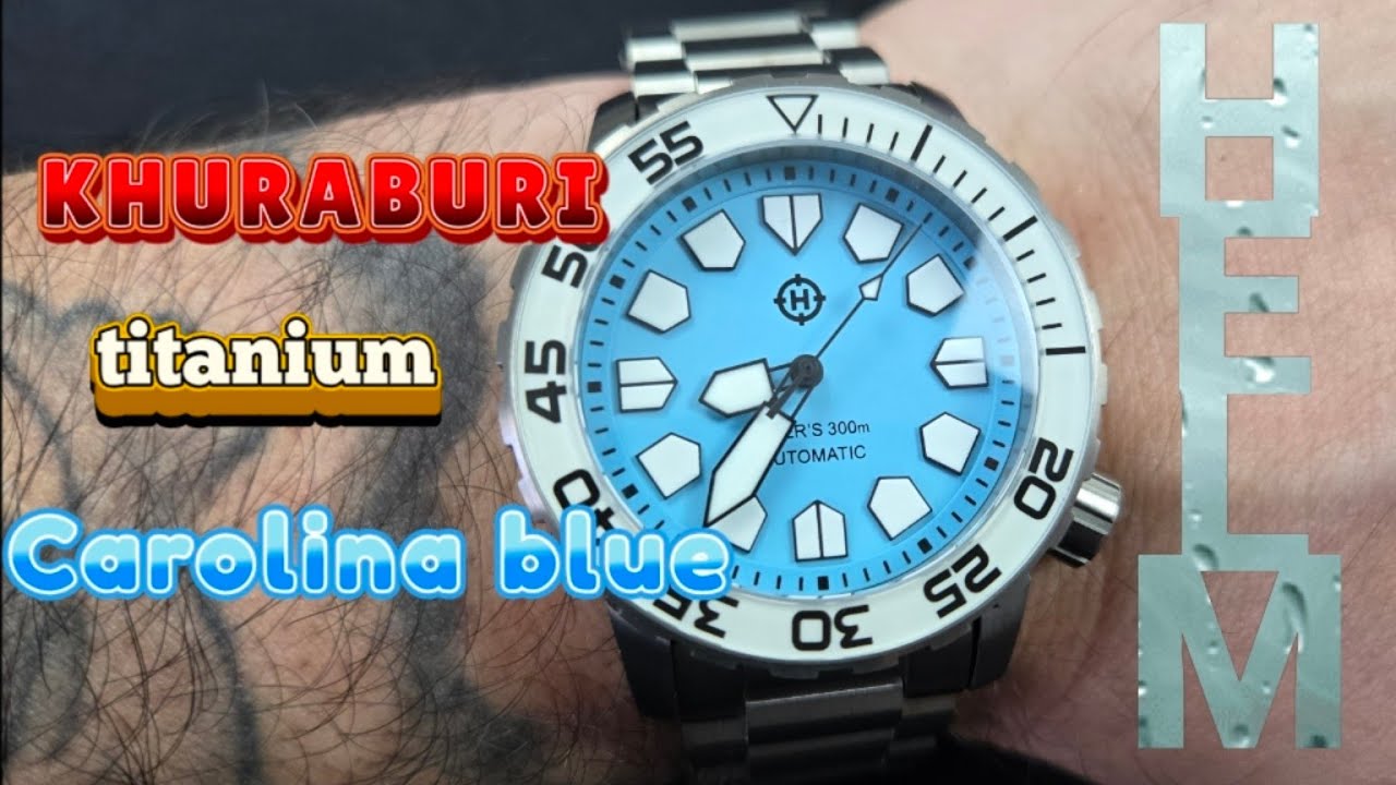 Helm Khuraburi Titanium 06AR5 Carolina Blue Dial with White Sapphire Bezel Insert | Just Got It!