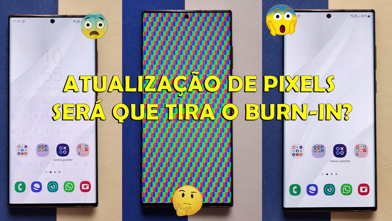 TEM COMO TIRAR BURN-IN DE TELA SUPER AMOLED❓🤔Veja o estado da tela C/ 8 Anos de Uso 😱📲👀#samsung