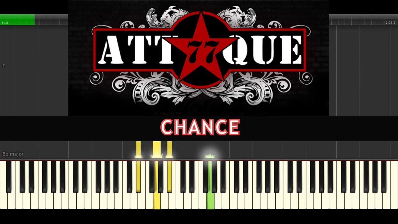 Attaque 77 ➡ Chance 🎹 Partitura Tutorial Piano FÁCIL