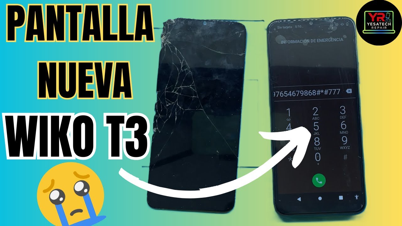 CAMBIAR PANTALLA QUEBRADA CELULAR WIKO T3 👉📲