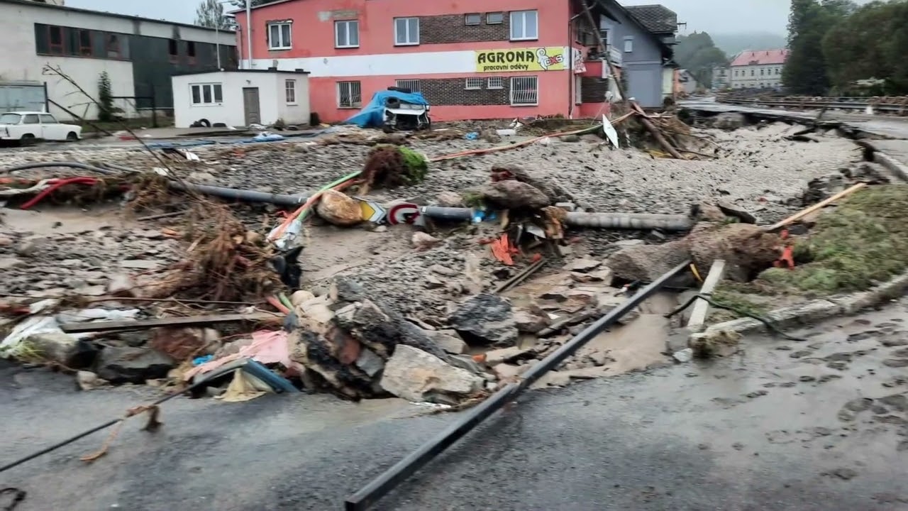 Povodně Jeseník  - Floods in Jeseník, Czech Republic, Central Europe  14.9 - 16.9.2024