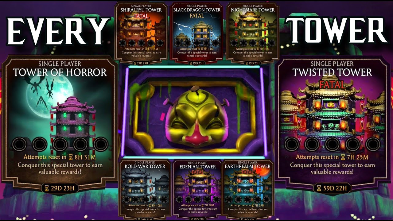 EVERY Tower in MK Mobile (Tower of Horror to Twisted Tower) Reviewed! [Updated]