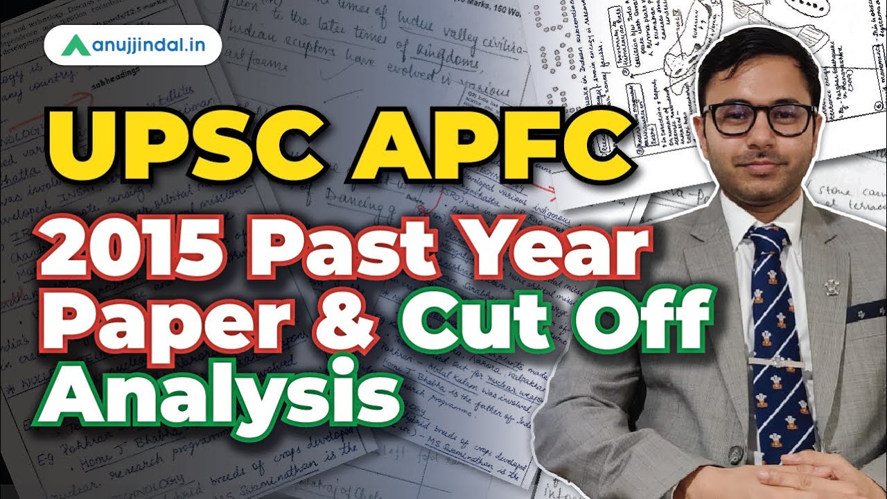 UPSC APFC Past Year Cut Off | UPSC APFC Marks | UPSC APFC Last Paper | APFC 2023 | Anuj Jindal
