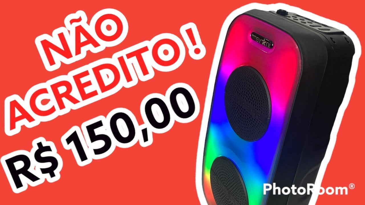 Caixa de Som Bluetooth Amplificada Com Efeito RGB, INCRÍVEL E BARATA! Melhor que Caixa JBL ?