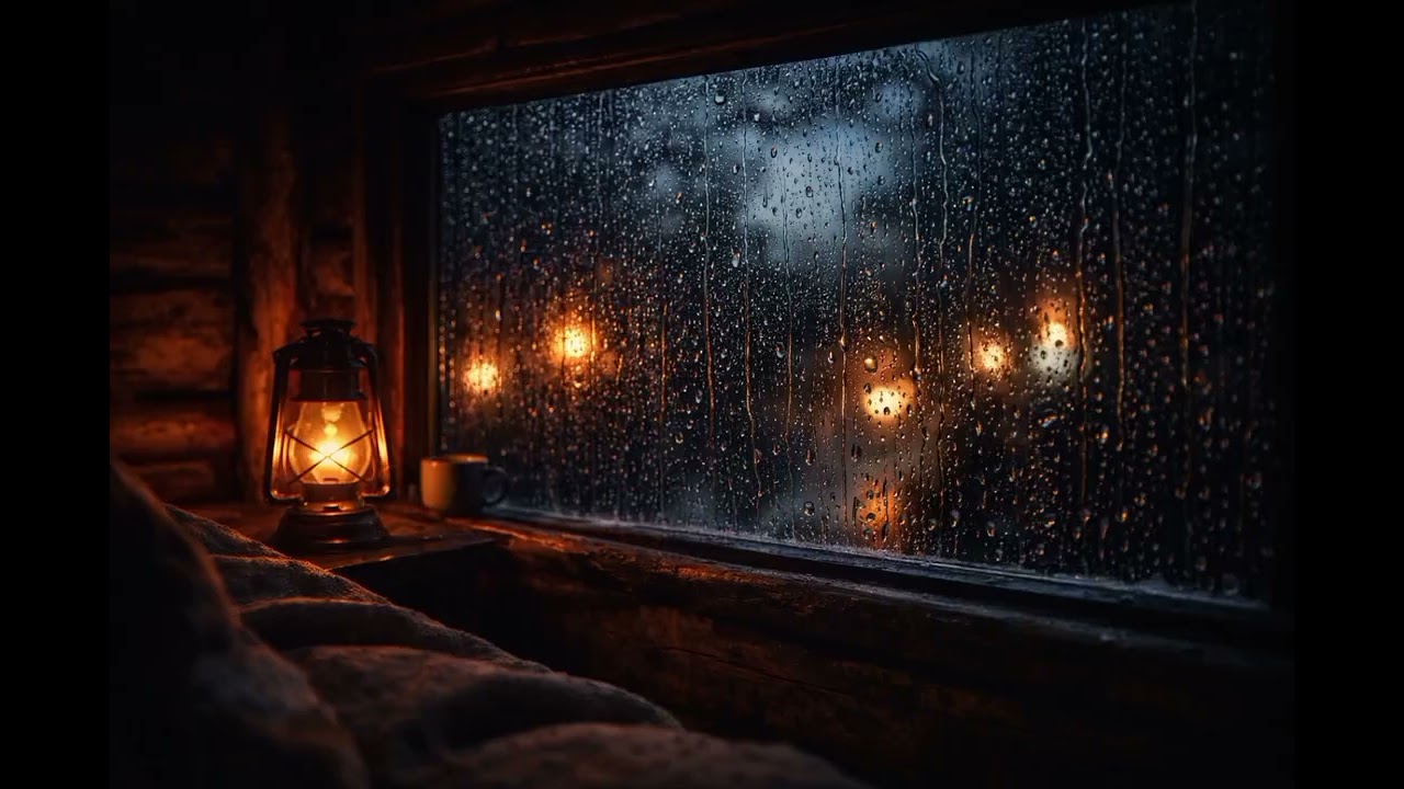 Rain on Window at Night – Cozy Room Ambience for Deep Sleep