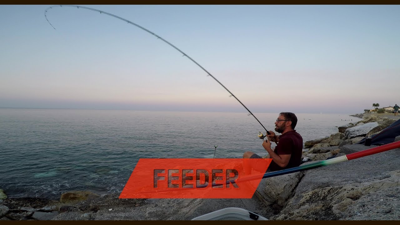 FEEDER FISHING  una pescata tranquilla - occhiate da scogliera - pasturatore a perdere - clipangler