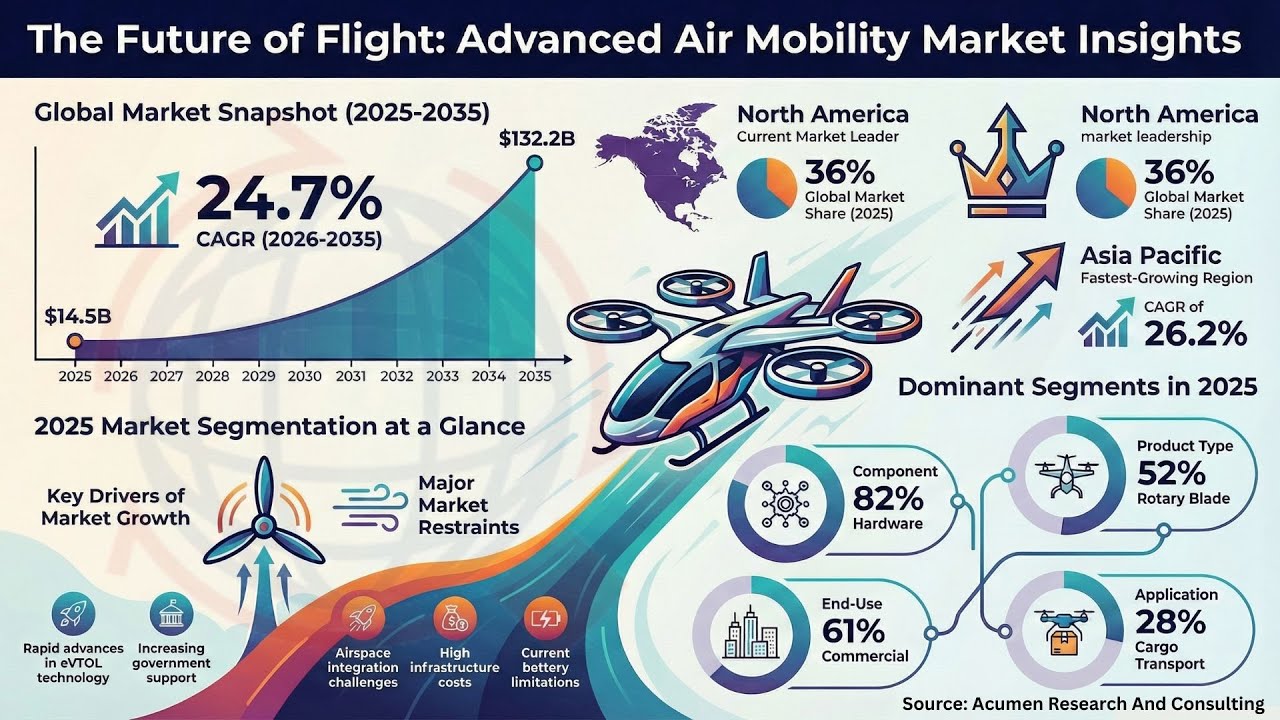 Advanced Air Mobility Market Size, Analysis, Trends & Forecast Report 2026 To 2035