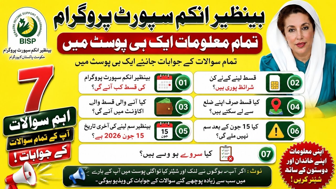 🔥 BISP 14500 Payment Update 2026 | June Installment Date Confirmed? Full Details Explained