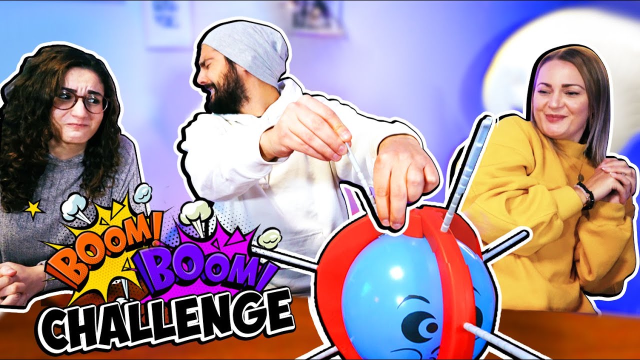 BOOM BOOM BALLON CHALLENGE! Achtung: Es wird LAUT! Wer schafft es den Ballon NICHT zu zerplatzen?