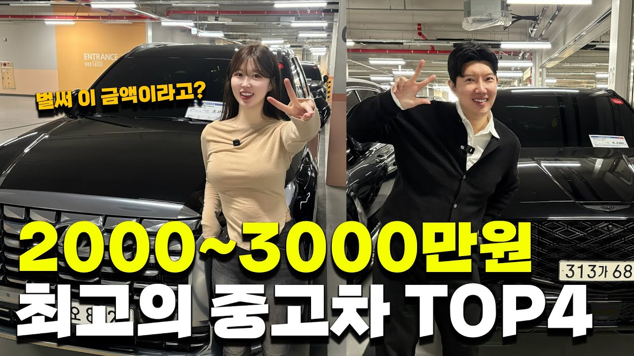 2000만원~ 3000만원대 가성비 최고 중고차 TOP4!