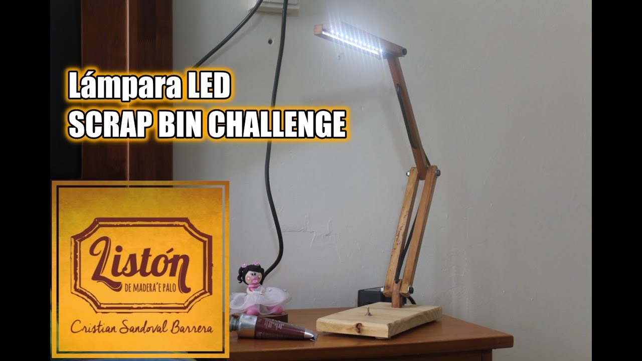 Listón de Madera'e Palo ep.2// Lámpara LED SCRAP BIN CHALLENGE