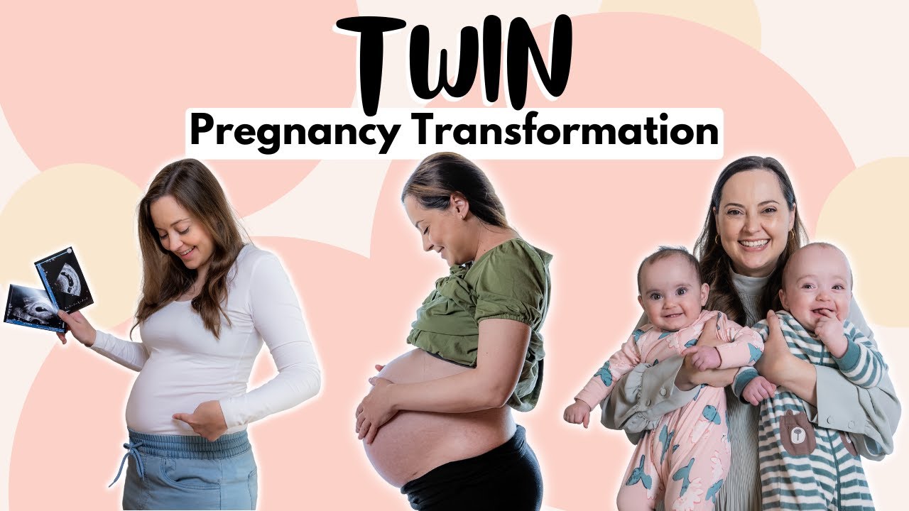 Twin Pregnancy Transformation // I Got BIG // Week to week tummy growth for twin boy and girl 👶👶