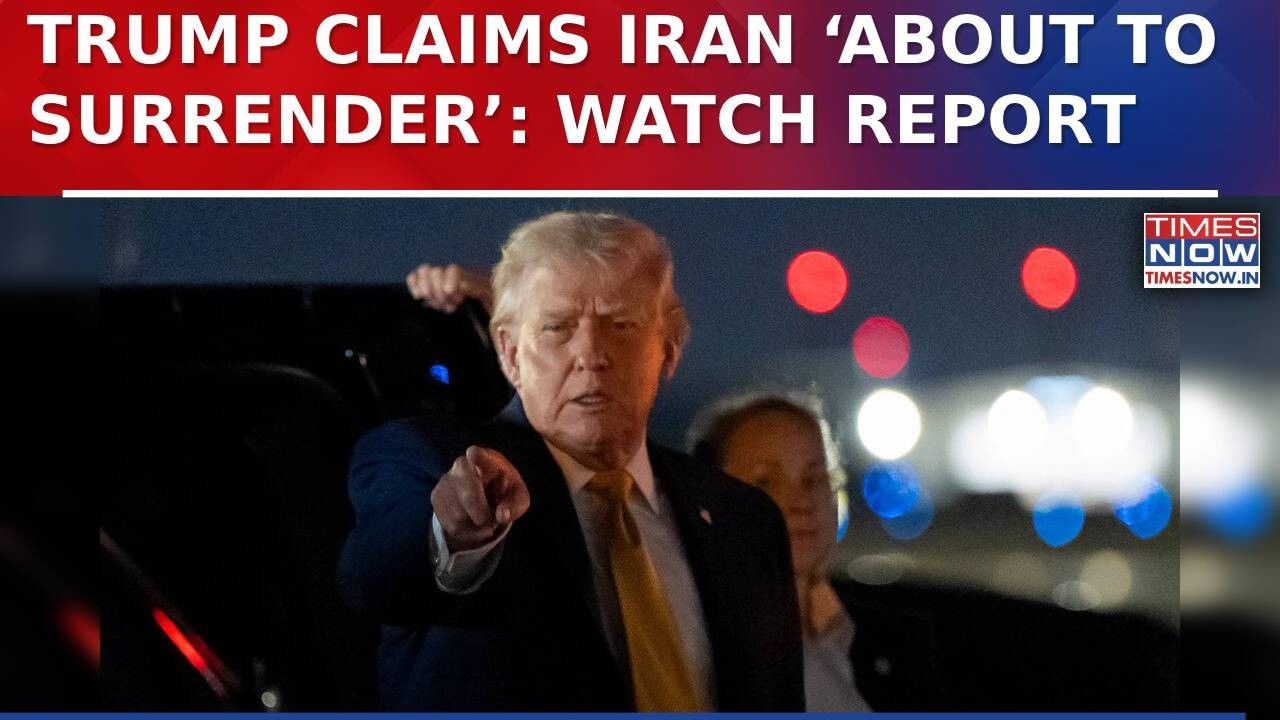 US Prez Trump Claims Iran ‘About To Surrender’; Israel Says Strikes Will Continue | Watch