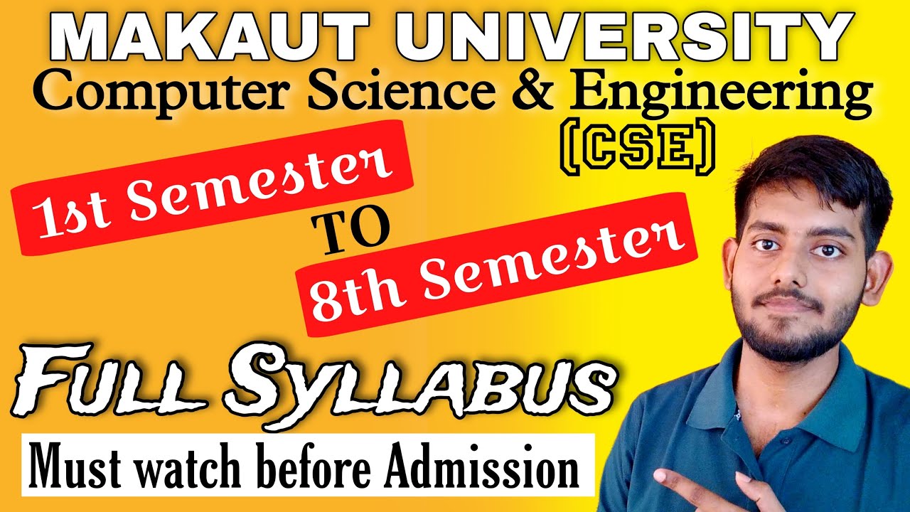 B.Tech Computer Science and Engineering Full Syllabus All Semester MAKAUT UNIVERSITY | Must Watch |
