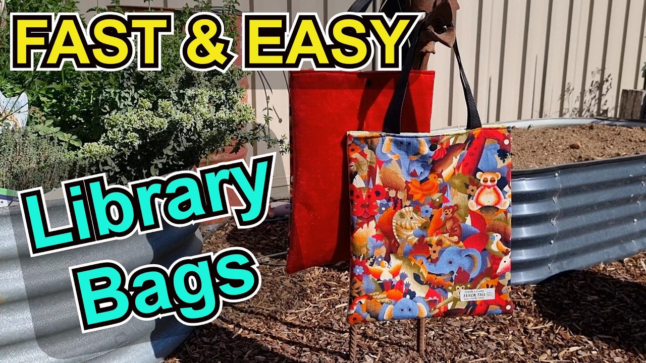 How to Sew a Child's Book Bag | Easy Reclaimed Fabric Tutorial | Fast & Easy Upcycling for beginners