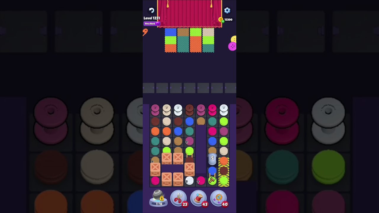 Knit Out Level 1231 Very Hard Walkthrough Solution 