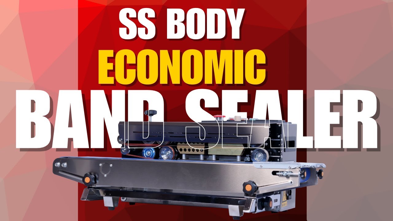 Sonic Industries SS Eco Model Horizontal Band Sealer | High-Speed Pouch Sealing Machine.