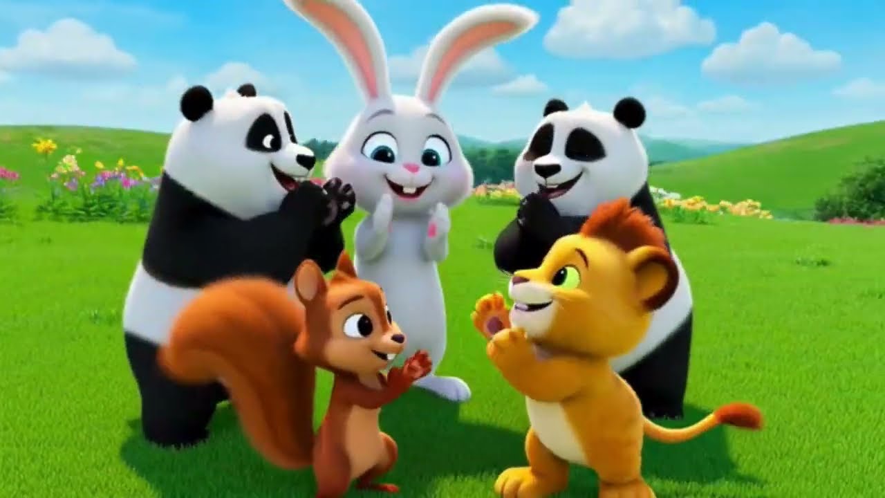 Забавное приключение команды животных 🐰🐼🦁🐿️ | Весёлый 3D мультфильм для детей