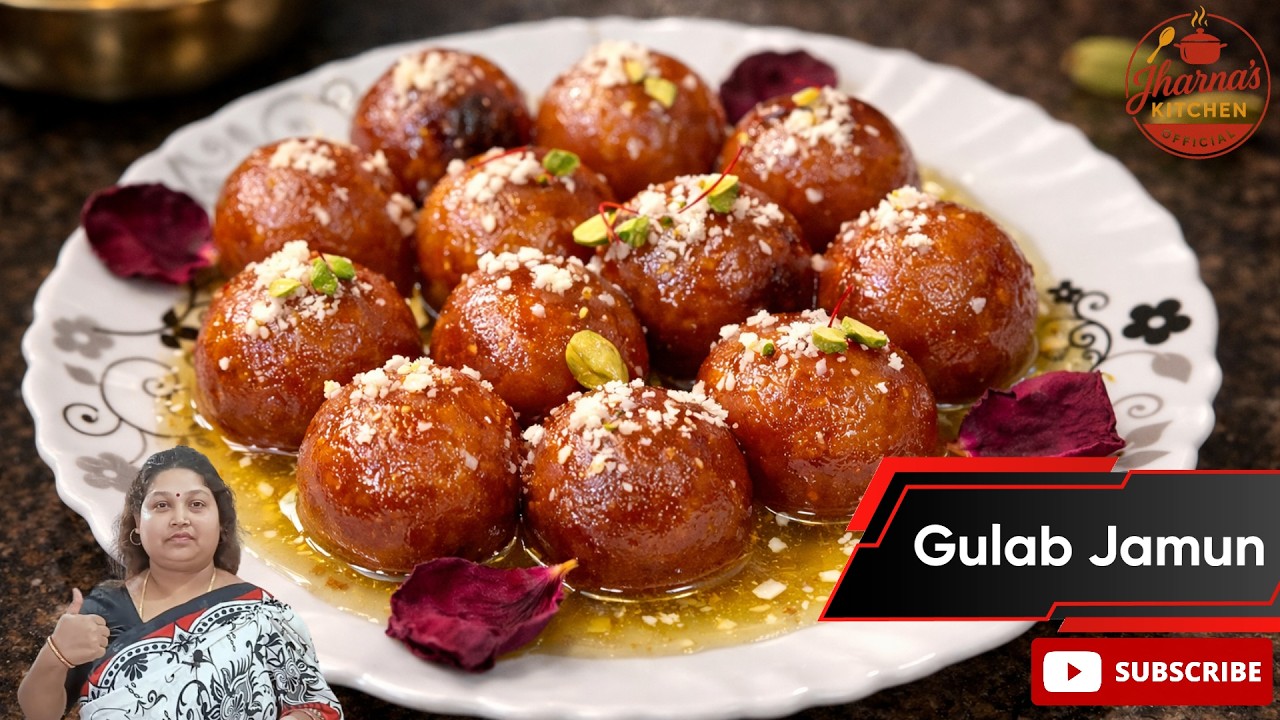 Eid Special Gulab Jamun | ঈদ স্পেশাল গুলাব জামুন | Soft & Juicy Gulab Jamun Recipe  Jharna’s Kitchen