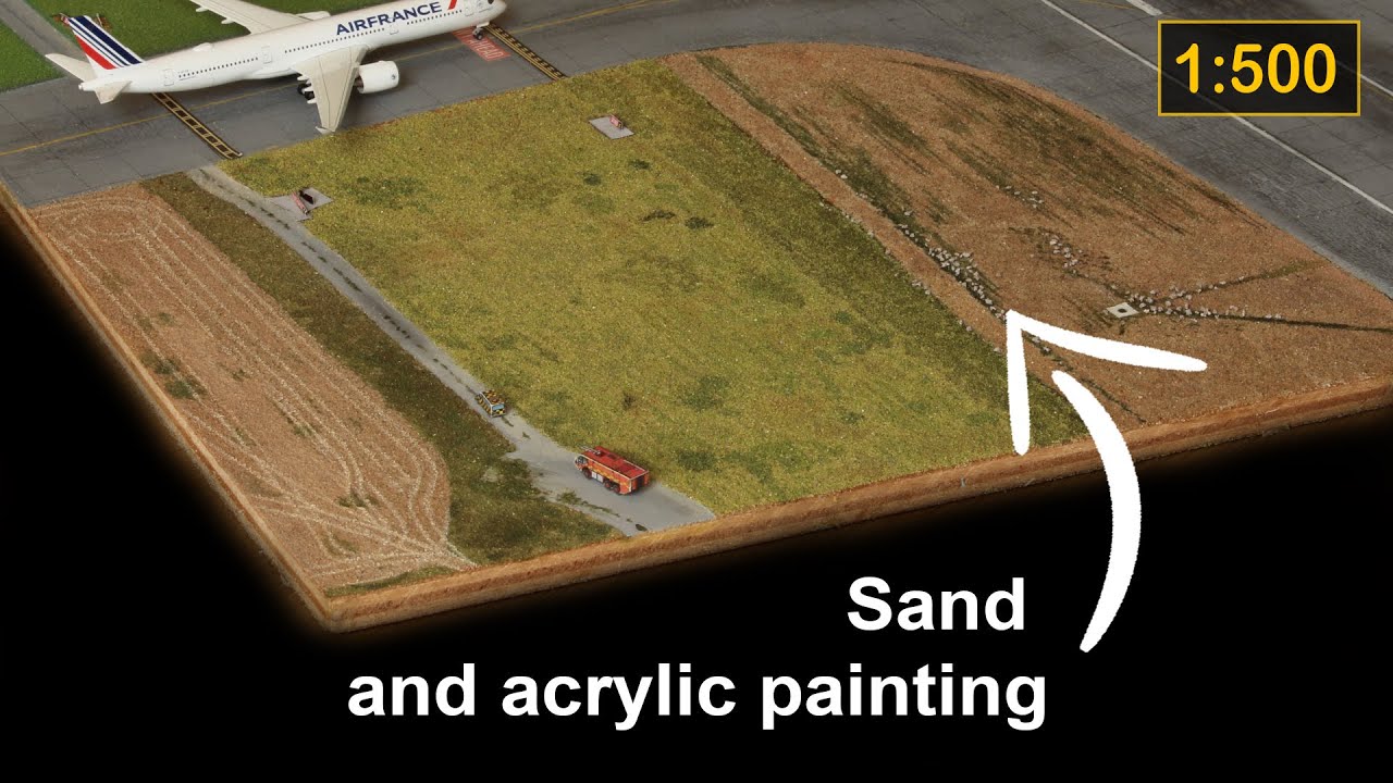 DIY | Airport Diorama | Realistic land and grass // Végétation réaliste 🌿
