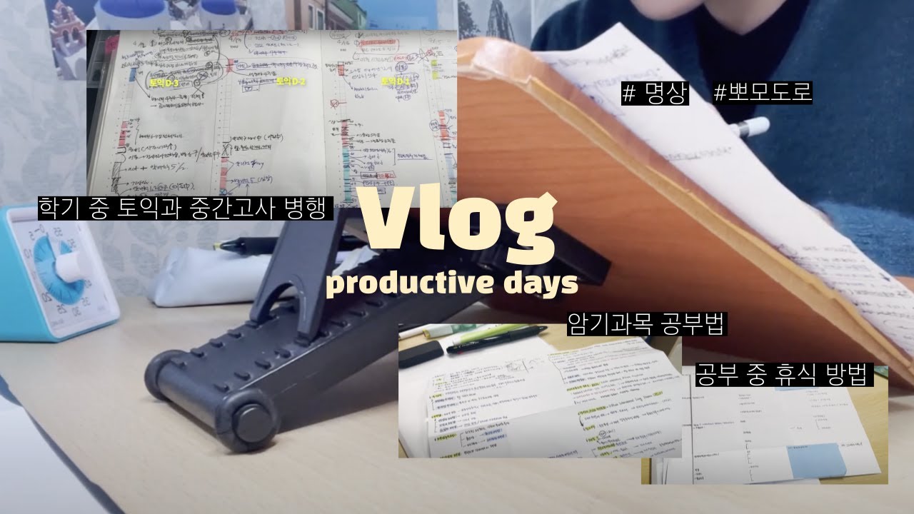 vlog. 간호 2학년, 중간고사 시험시간에 토익 병행