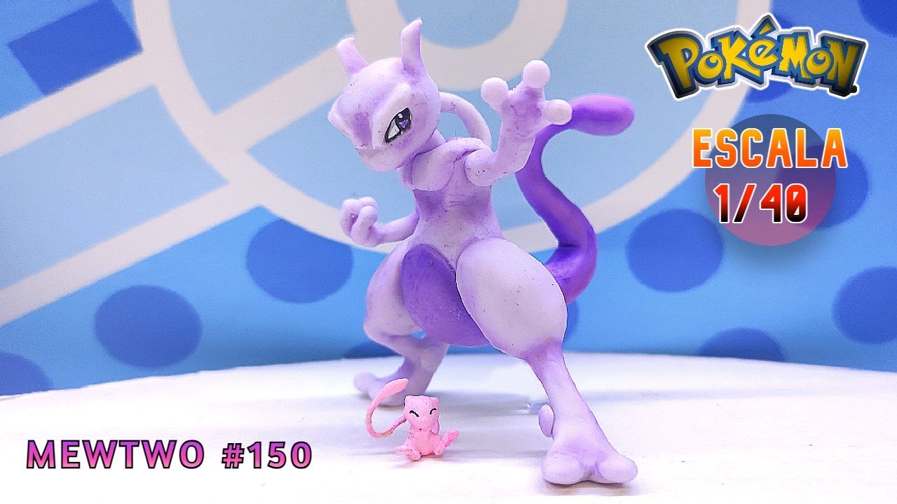 Como hacer a mewtwo de plastilina/porcelana fria ( SCULPTING MEWTWO )