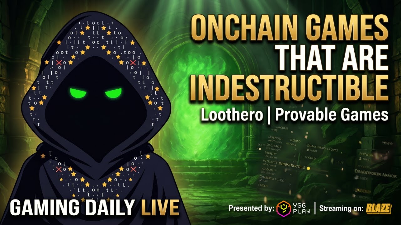 Onchain Games That Are Indestructible | Gaming Daily Live Ft. @aloothero