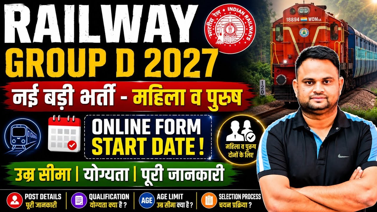 Railway Group D New Vacancy 2027 Railway Group D New Vacancy Age Limit Qualification Online Form