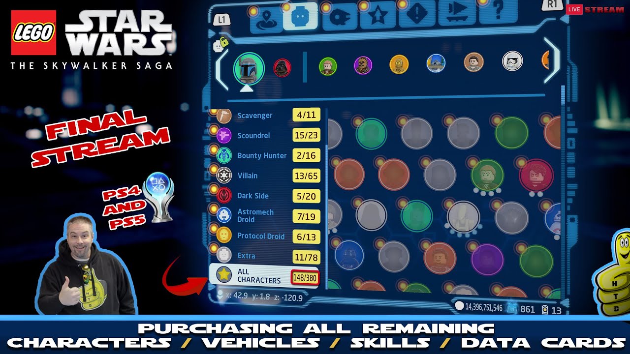 Lego Star Wars The Skywalker Saga:  Final Stream (PS4 and PS5 Platinum Trophies!) - HTG
