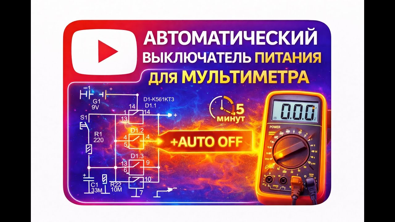 Автоматический выключатель питания для мультиметра