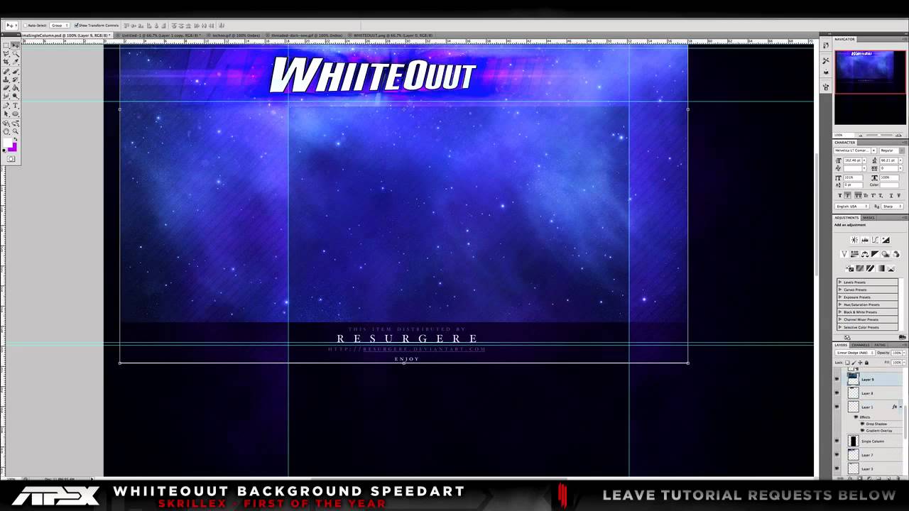 WhiiteOuut Channel Background - Speedart by xApexPredator