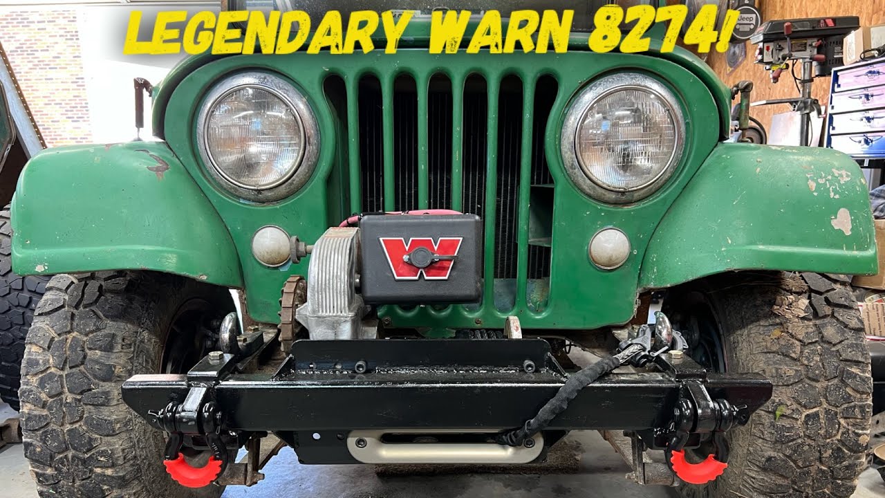 Винтажный передний бампер с лебедкой для Jeep CJ5 Custom!
