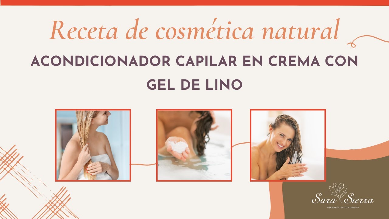 Cómo preparar acondicionador capilar en crema 😃 Con gel de LINO 🌺 Receta de cosmética natural 🌺