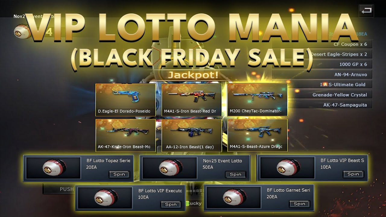 CrossFire PH - 50 EA VIP LOTTO (BLACK FRIDAY SALE 2025)