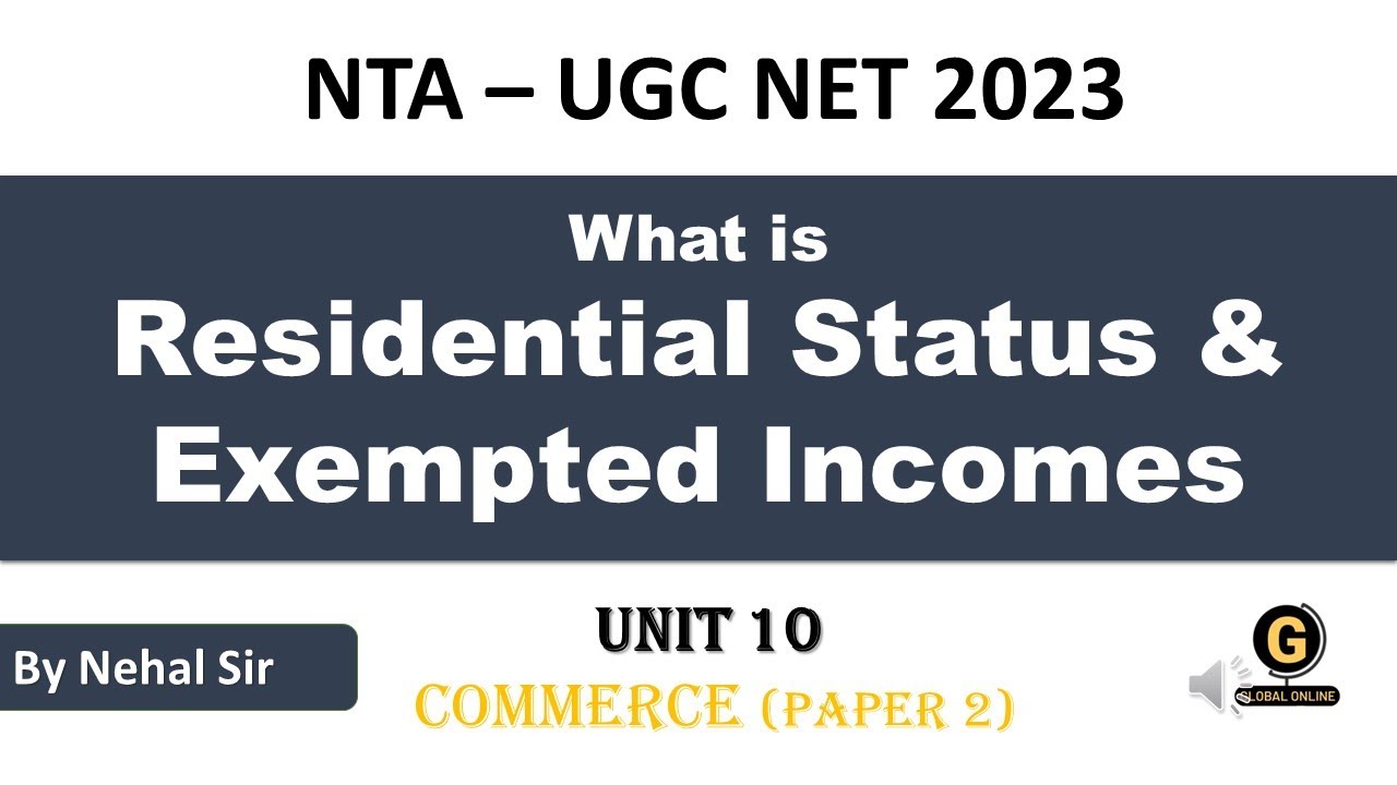 NTA UGC NET Commerce Paper 2 Preparation | What is  Exempted Income