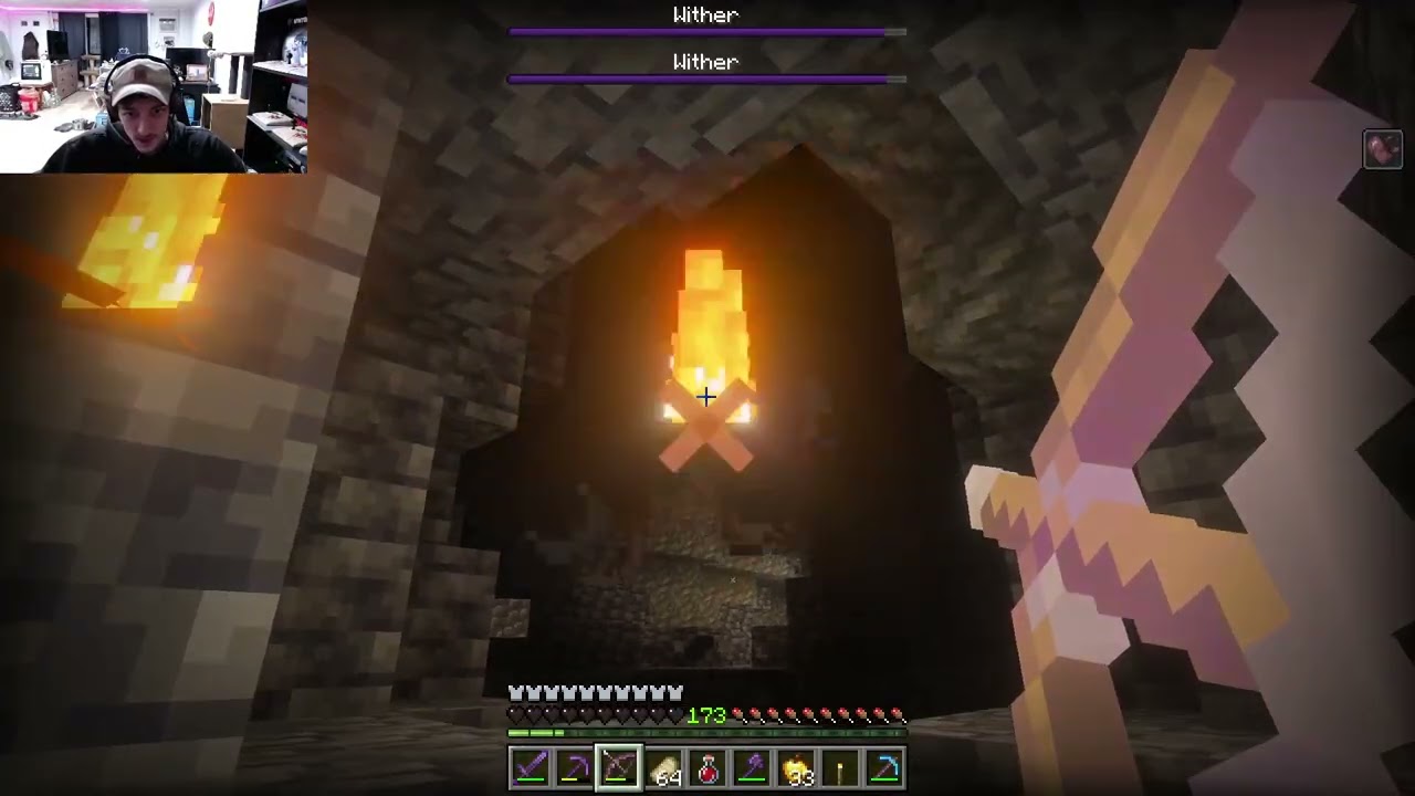Minecraft Bedrock Double wither battle, And some Raids