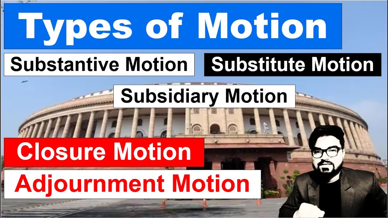 Types of Motion - Substantive Motion | Substitute Motion | Subsidiary Motion | Closure Motion