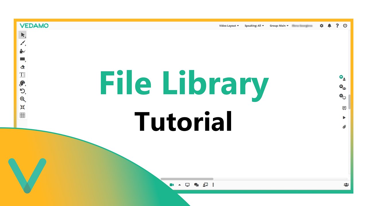 VEDAMO Virtual Classroom & LMS - How to use the 'File Library' during an online session.