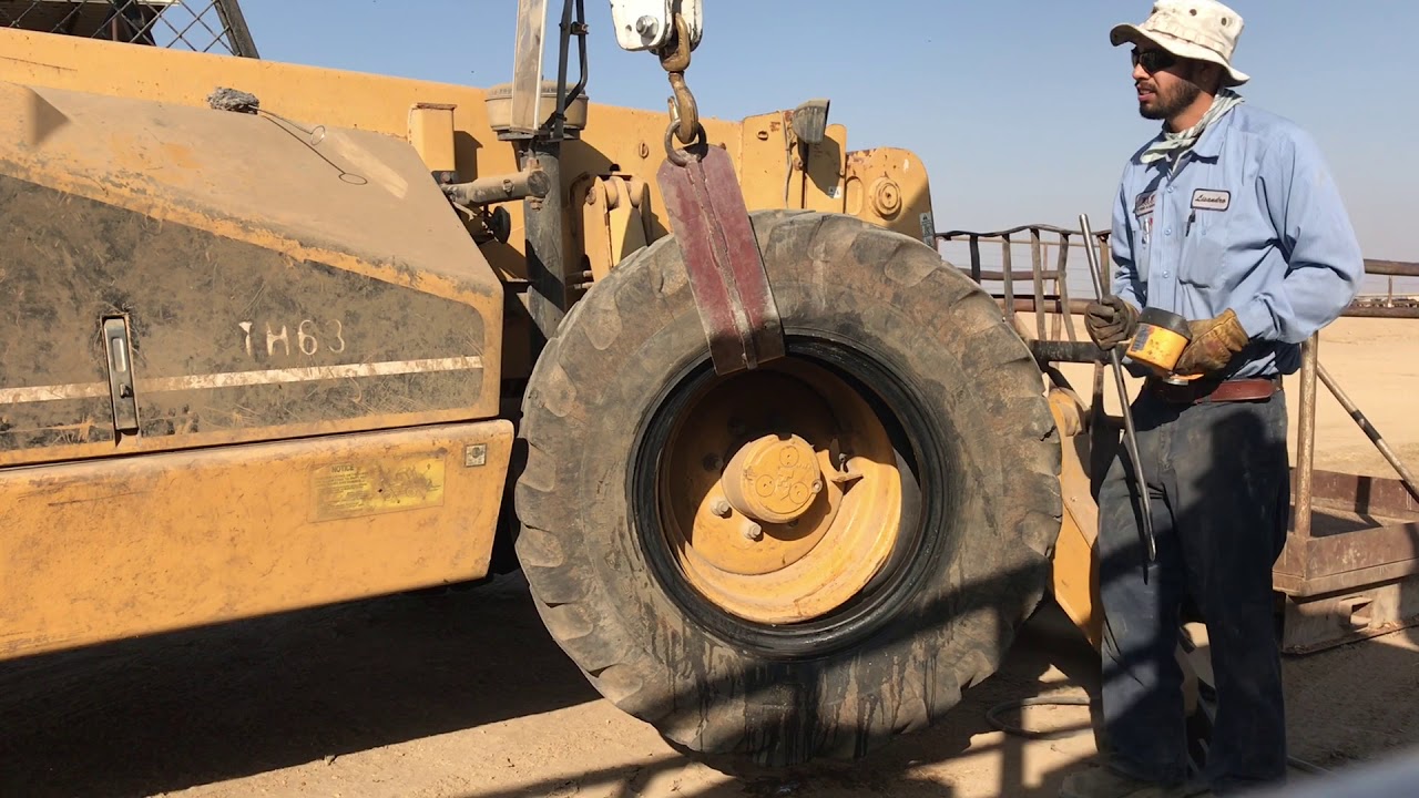 Changing a 13.00-24 tire