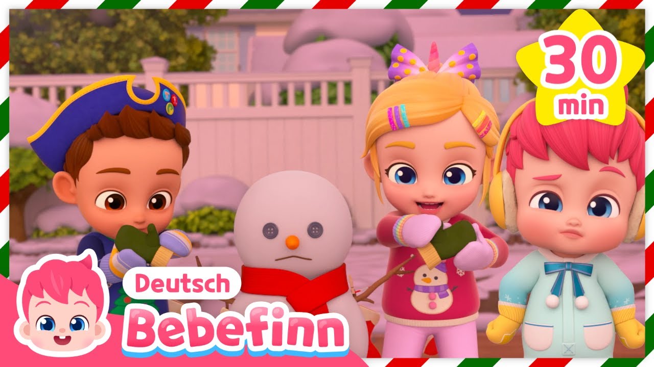 Lass uns einen Schneemann bauen ☃️ | Mix | Weihnachten | Bebefinn Deutsch - Kinderlieder