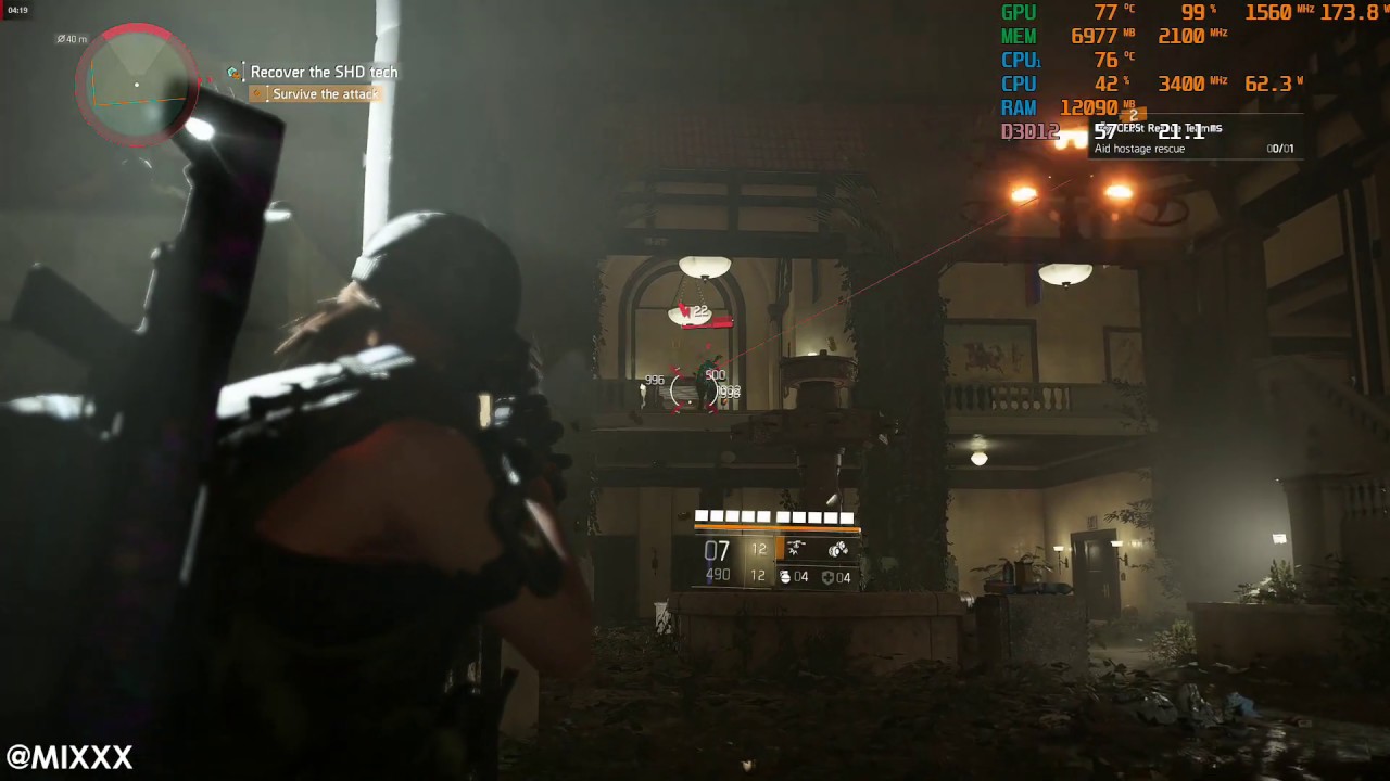 RX 590 Divison 2 Disable True's Son Transmitter Mission Gameplay Ultra Settings