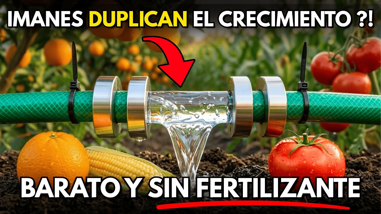Pon 2 IMANES en La Manguera y tus Plantas Crecen el DOBLE (SIN Fertilizantes y Simple)
