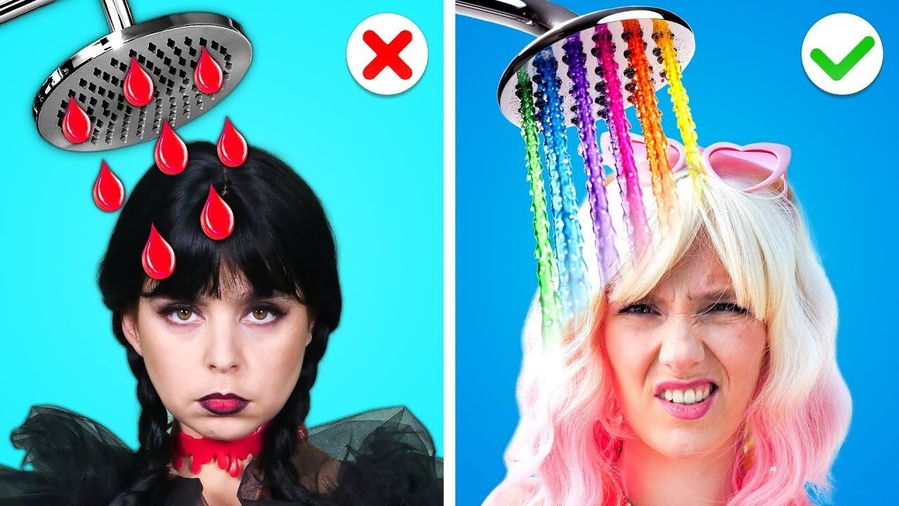 Vad gömmer sig i sanden? Wednesday VS Enid Sommarliv ☀️ Roliga Prylar & Knep!