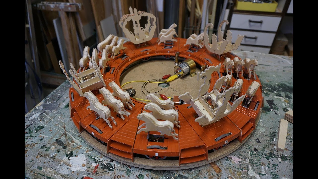Bouw miniatuur Stoomcarrousel Efteling deel 2