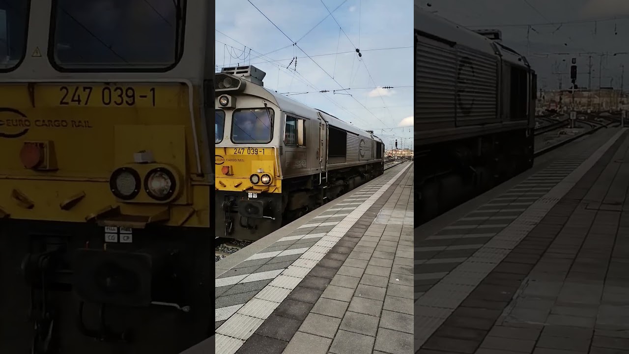 Einfahrt einer Class 247 der Euro Cargo Rail (DB Cargo France) in M&uuml;nchen Ost