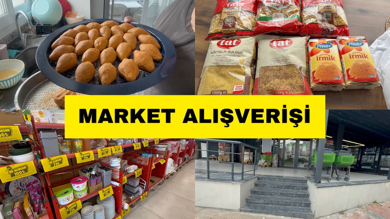 VLOG | PRATİK İÇLİ KÖFTE TARİFİ | MARKET ALIŞVERİŞİ | ŞOKTA İNDİRİM VAR NE ALIRSAN 50 75 100 TL | 
